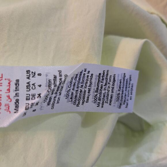 Nasty Gal Ruffle Hem Open Back Cotton Minidress - Size 4 - Picture 8 of 8